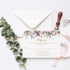 greenery pink blush floral acrylic Quinceañera Invitation CWIA125